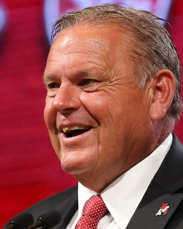 Razorbacks coach Sam Pittman on main stage at SEC Media Days
